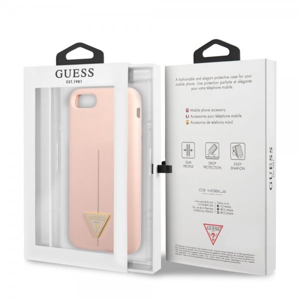 Guess iPhone 7/8/SE Kuori Metal Triangle Ruusukulta