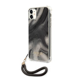 Guess iPhone 11 -suojakuori Marble harmaa
