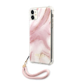 Guess iPhone 11 -suojakuori Marble Rosa