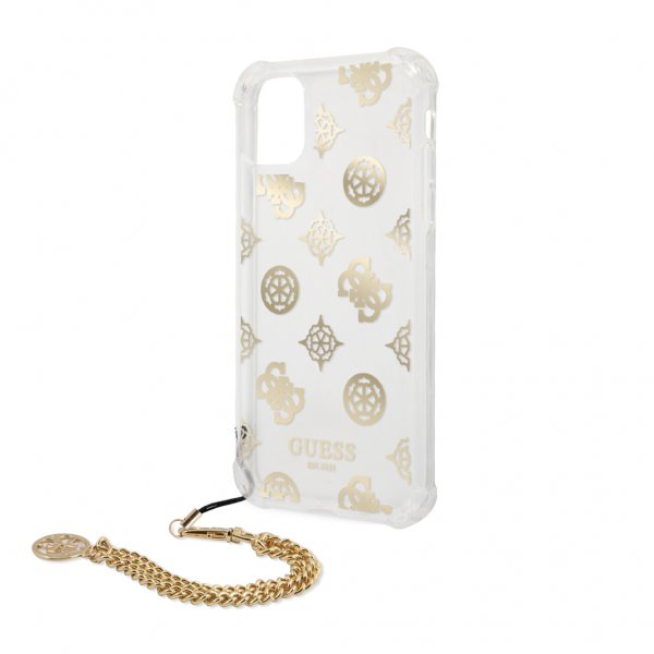 Guess iPhone 11 -suojakuori Chain Peony Gold