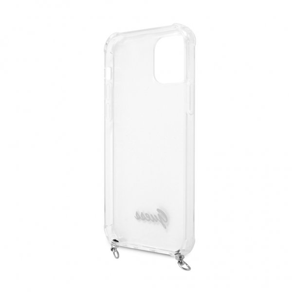 Guess iPhone 12 Pro Max -kuoret Chain & Script Silver Klar