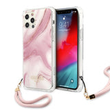 Guess iPhone 12 Pro Max -kuoret Marble Rosa