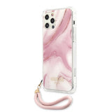 Guess iPhone 12 Pro Max -kuoret Marble Rosa