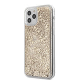 Guess iPhone 12/iPhone 12 Pro Kuori Liquid Glitter Kulta