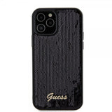 Guess iPhone 12/iPhone 12 Pro Suojakuori Sequin Musta