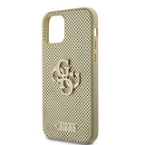 Guess iPhone 12/iPhone 12 Pro Kuori Perforoitu Glitter Kulta