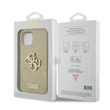 Guess iPhone 12/iPhone 12 Pro Kuori Perforoitu Glitter Kulta