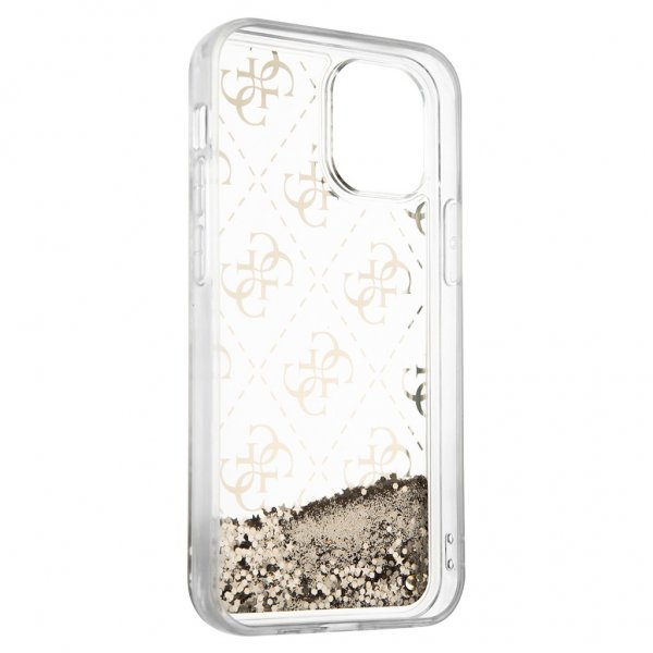 Guess iPhone 12 Mini Kuori Liquid Glitter Kulta