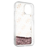 Guess iPhone 12 Mini Kuori Liquid Glitter Pinkki