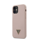 Guess iPhone 12 Mini Kuori Metal Triangle Vaaleanpunainen