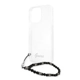 Guess iPhone 13 Pro -suojakuori Pearl Handle Script Logo, musta