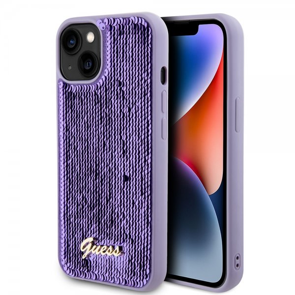 Guess iPhone 13 Sequin Lila -suojakuori
