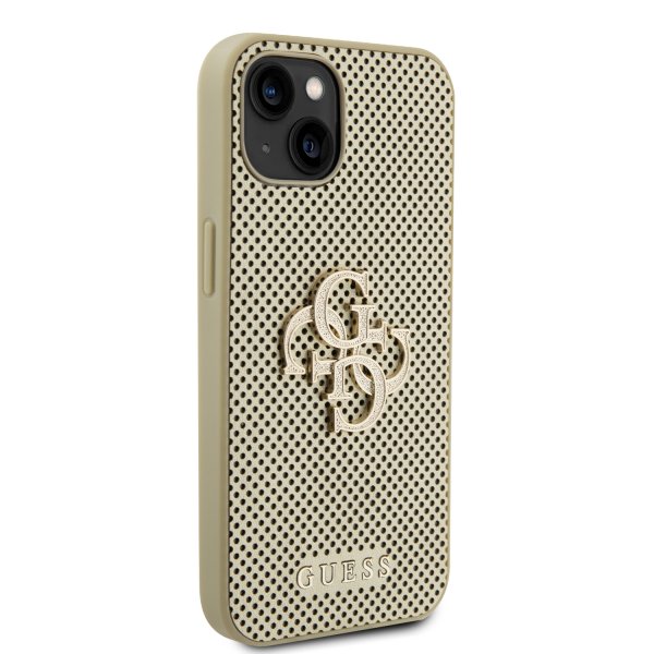 Guess iPhone 13 Kuori Perforated Glitter Kulta