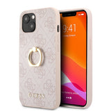 Guess iPhone 13 Mini Kuori Sormusteline Vaaleanpunainen