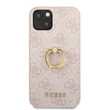 Guess iPhone 13 Mini Kuori Sormusteline Vaaleanpunainen