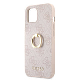 Guess iPhone 13 Mini Kuori Sormusteline Vaaleanpunainen