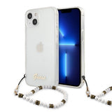 Guess iPhone 13 Mini Kuori Pearl Handle Script Logo Valkoinen