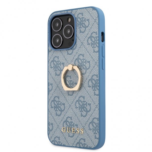 Guess iPhone 13 Pro Max -kuori rengastelineellä, sininen