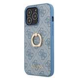 Guess iPhone 13 Pro Max -kuori rengastelineellä, sininen