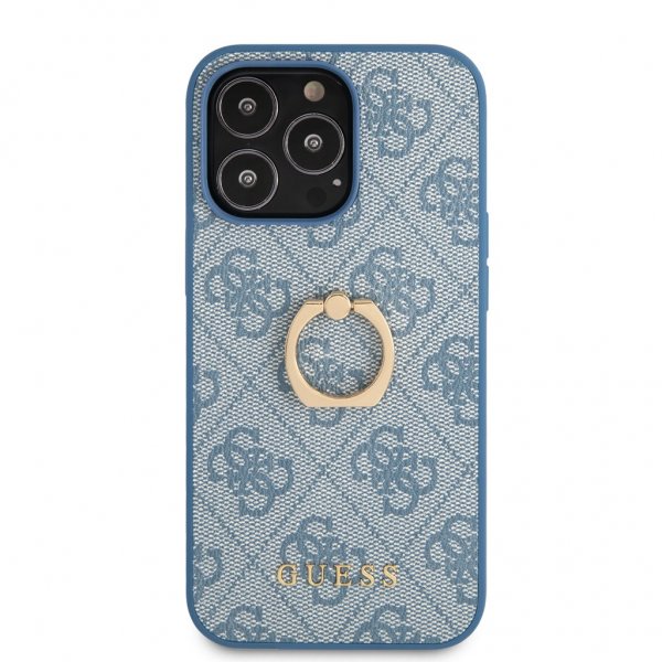Guess iPhone 13 Pro Max -kuori rengastelineellä, sininen