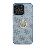 Guess iPhone 13 Pro Max -kuori rengastelineellä, sininen