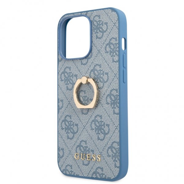 Guess iPhone 13 Pro Max -kuori rengastelineellä, sininen