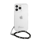 Guess iPhone 13 Pro Max Suojakuori Pearl Handle Script Logo Musta