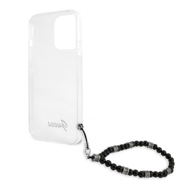 Guess iPhone 13 Pro Max Suojakuori Pearl Handle Script Logo Musta