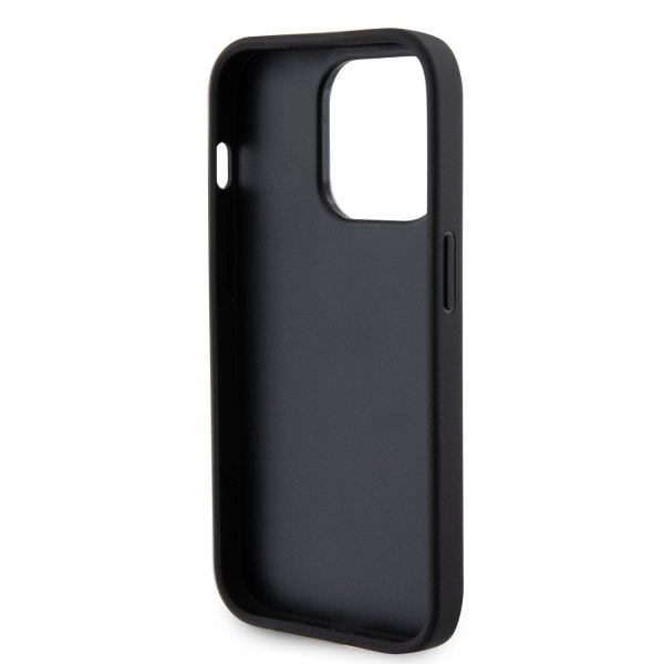 Guess iPhone 15 Pro Perforoitu Glitter Musta -kuori