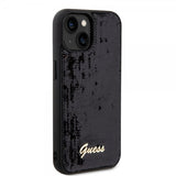 Guess iPhone 15 Kuoret Sequin Musta