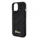 Guess iPhone 15 Kuoret Sequin Musta