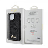 Guess iPhone 15 Kuoret Sequin Musta