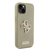 Guess iPhone 15 Kuori Perforated Glitter Kulta