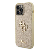 Guess iPhone 15 Pro Max Suojakuori Fixed Glitter Kulta