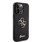 Guess iPhone 15 Pro Max Suojakuori Fixed Glitter Musta