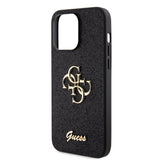 Guess iPhone 15 Pro Max Suojakuori Fixed Glitter Musta