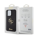 Guess iPhone 15 Pro Max Suojakuori Fixed Glitter Musta