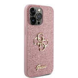 Guess iPhone 15 Pro Max Kuori Fixed Glitter Pink