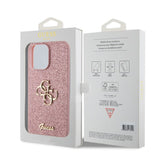Guess iPhone 15 Pro Max Kuori Fixed Glitter Pink