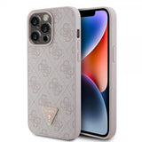 Guess iPhone 15 Pro Max Kuori 4G Metal Triangle Strass Ruusu
