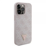 Guess iPhone 15 Pro Max Kuori 4G Metal Triangle Strass Ruusu