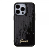 Guess iPhone 15 Pro Max Kuori Sequin Musta