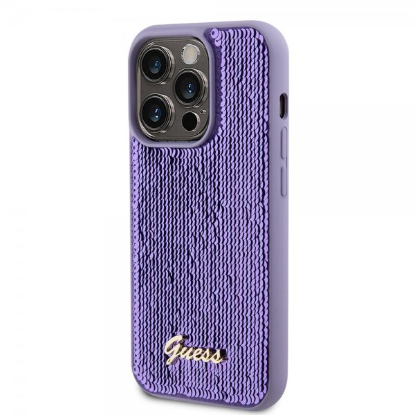 Guess iPhone 15 Pro Max Kuori Sequin Violetti