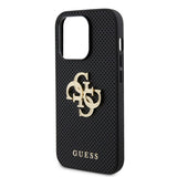 Guess iPhone 15 Pro Max Kuori Perforated Glitter Musta