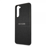 Guess Samsung Galaxy S21 FE Kuori Saffiano Metal Logo Musta