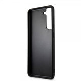 Guess Samsung Galaxy S21 FE Kuori Saffiano Metal Logo Musta