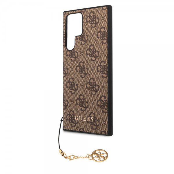 Guess Samsung Galaxy S22 Ultra kuori 4G Charms Ruskea