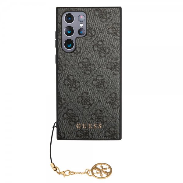 Guess Samsung Galaxy S22 Ultra Suojakuori 4G Charms Harmaa