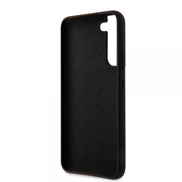 Guess Samsung Galaxy S22 Plus -suojakuori, Script Metal Logo, musta