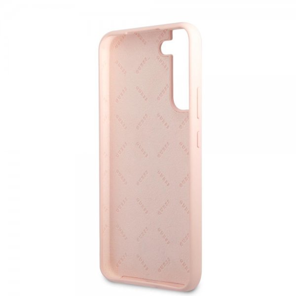 Guess Samsung Galaxy S22 Plus Kuori Script Metal Logo Pale Pink